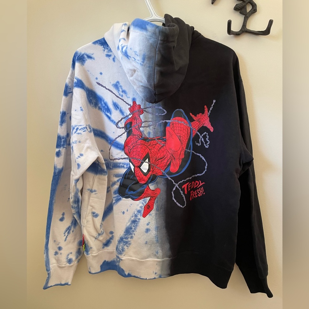 Teddy Fresh x Marvel Spider-Man Dip Dye Hoodie - Unisex S